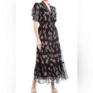 Max Studio Black and White Floral Dress